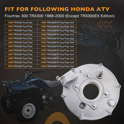 Rear Brake Backing Plate & Bearing Seals Kit For Honda Fourtrax TRX300 TRX300FW