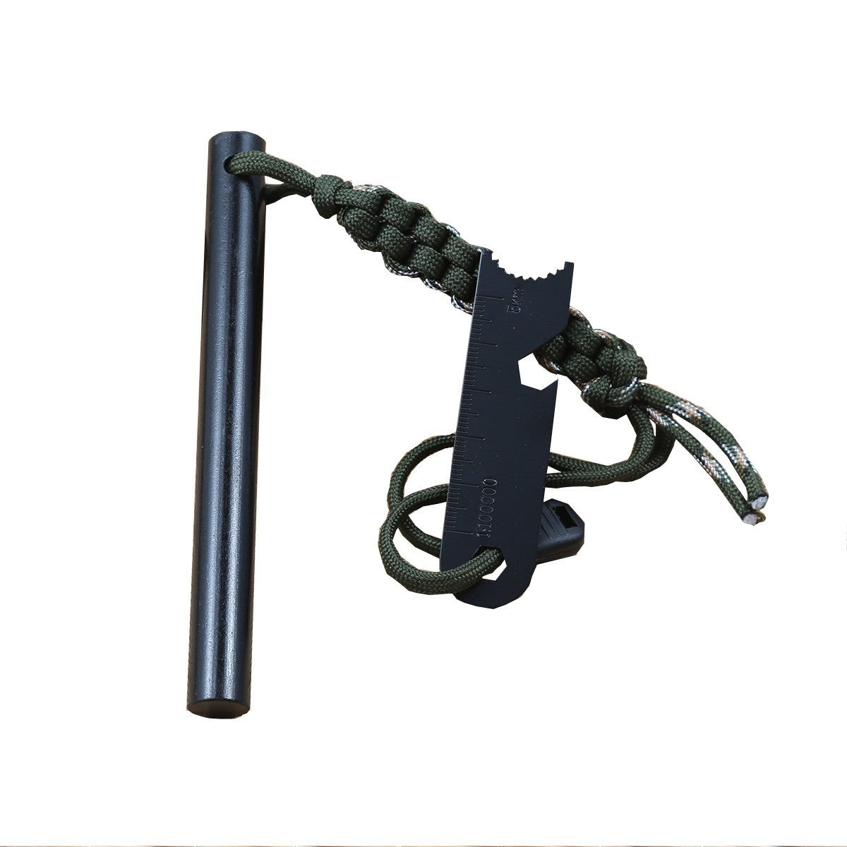 HUGE 5 x 1/2" FERRO ROD Fire Starter Survival Striker Flint + Emergency Paracord