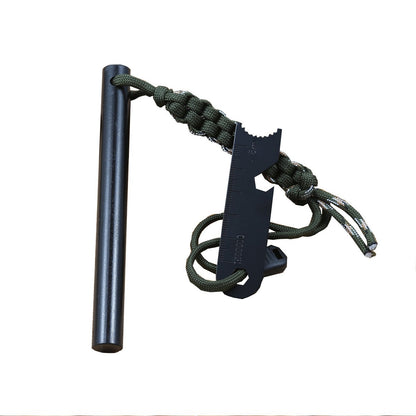 HUGE 5 x 1/2" FERRO ROD Fire Starter Survival Striker Flint + Emergency Paracord