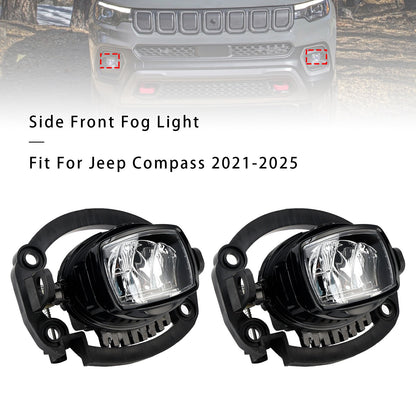 Pair LED Front Driving Fog Light For Jeep Compass 2021-2025 68470159AA