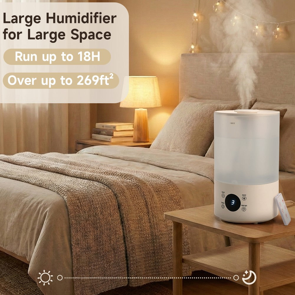 Humidifiers for Bedroom  4L Cool Mist Humidifier for Home Plant and Baby Nursery