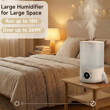Humidifiers for Bedroom  4L Cool Mist Humidifier for Home Plant and Baby Nursery