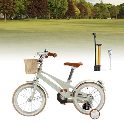16 inches Kid's Bike Child Bicycle for Ages 7-9 Years with auxiliary wheels