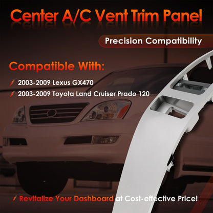 Instrument Air Vent Finish Panel Garnish For 03-09 Toyota Land Cruiser Prado 120