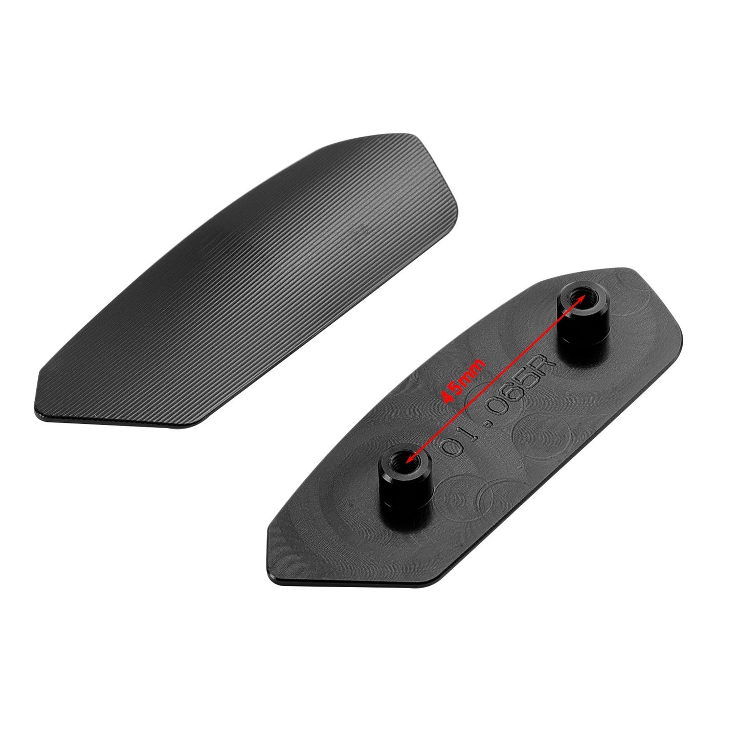 ALU MIRROR BLOCK OFF PLATES HOLE CAPS BLACK FOR SUZUKI GSXR1000 / R / ABS 17-24