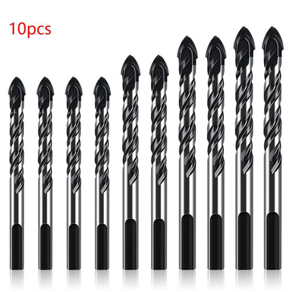 10Pcs Carbide Tungsten Drill Bit Set for Ceramic Tile Concrete Glass Wood Marble