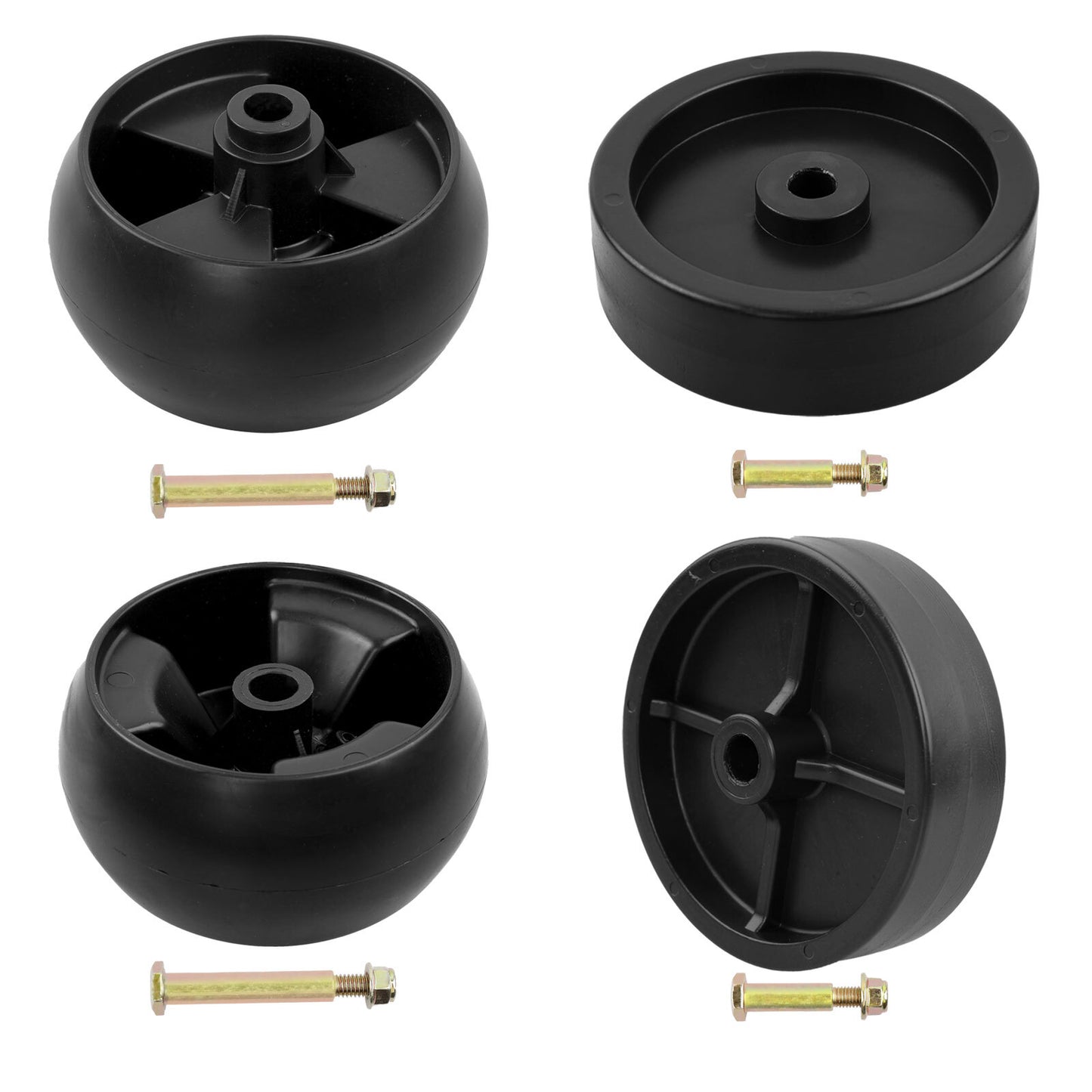 4x 734-0973 Lawn Mower Deck Roller Wheel Kit For Cub Cadet Craftsman 734-04155