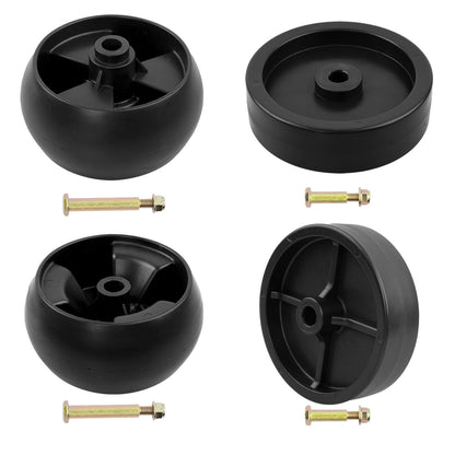 4x 734-0973 Lawn Mower Deck Roller Wheel Kit For Cub Cadet Craftsman 734-04155