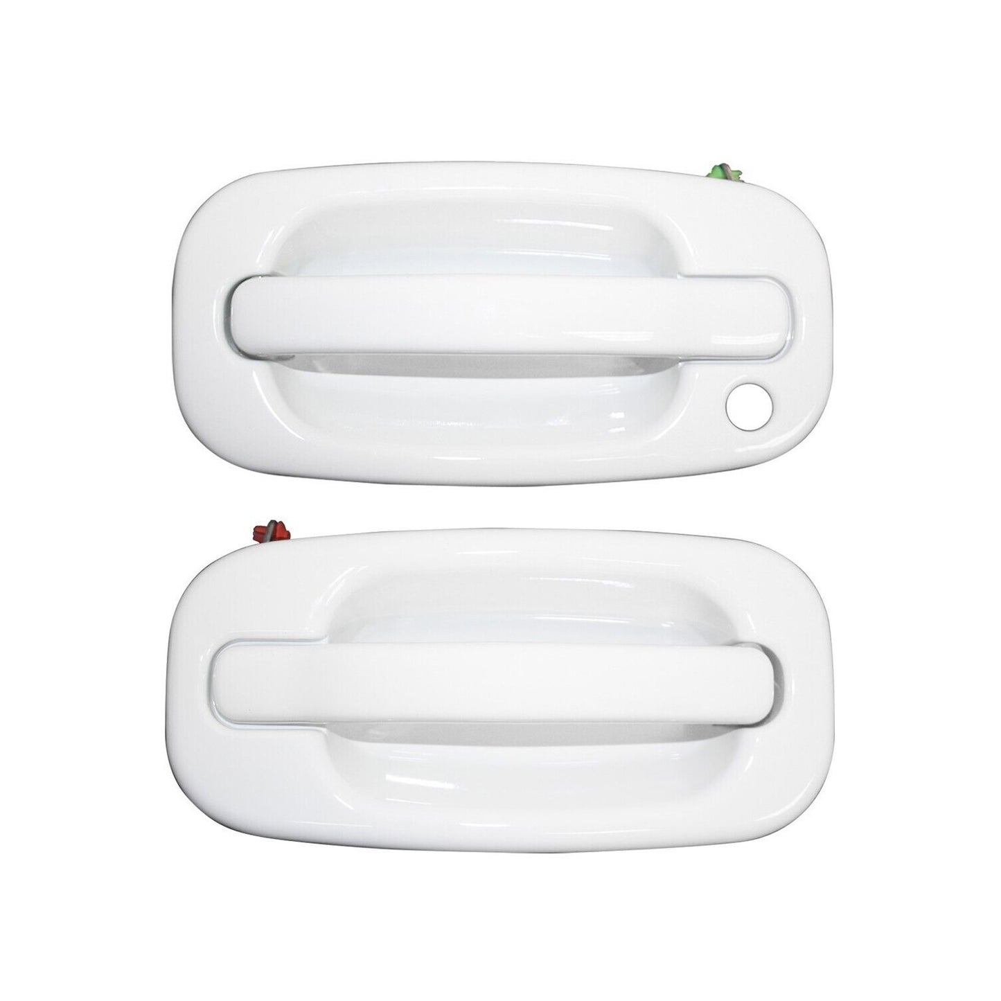 Front Exterior Olympic White Painted Door Handle Set Fit For 1999-2007 Silverado
