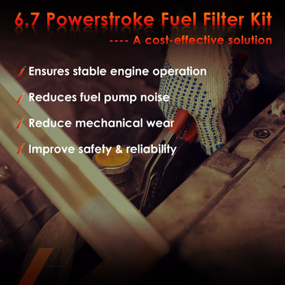 6.7 Diesel Fuel Oil Filter Kit Fit 2017-2023 F-250 F-350 F-450 F-550 Super Duty