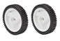 Solid Spare (2) Oregon 72-033 Semi Pneumatic Lawn Mower Wheels Black 8 inch