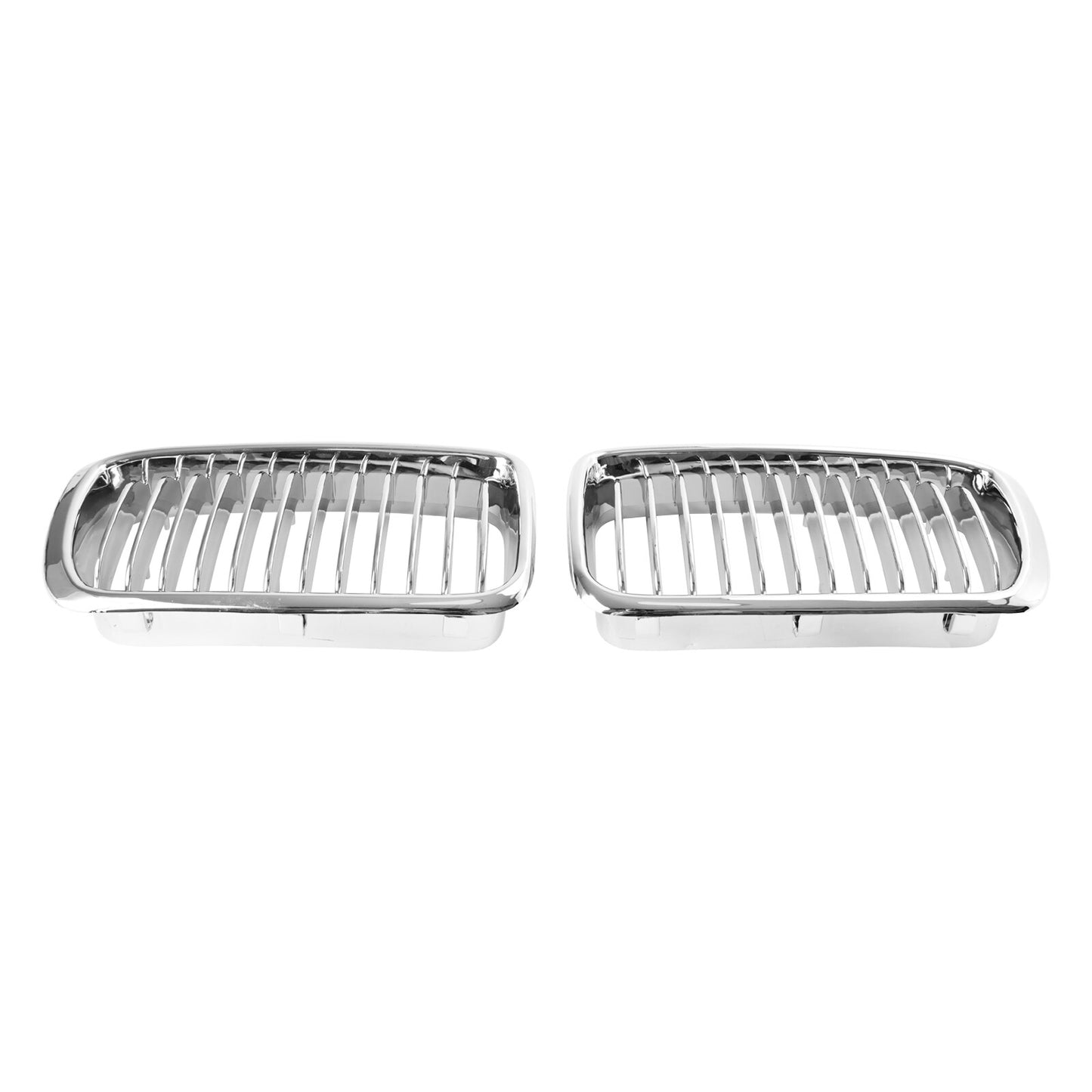 2PCS Chrome Front Kidney Grill Grille Fit BMW 7 Series E38 1994-2001