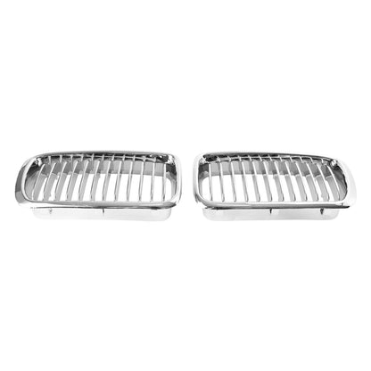 2PCS Chrome Front Kidney Grill Grille Fit BMW 7 Series E38 1994-2001
