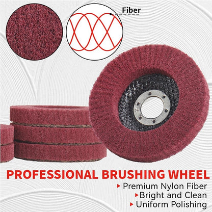 5PCS 4-1/2" Nylon Flap Disc Metal Polishing Buffing Wheel Pads for Grinder 4.5in