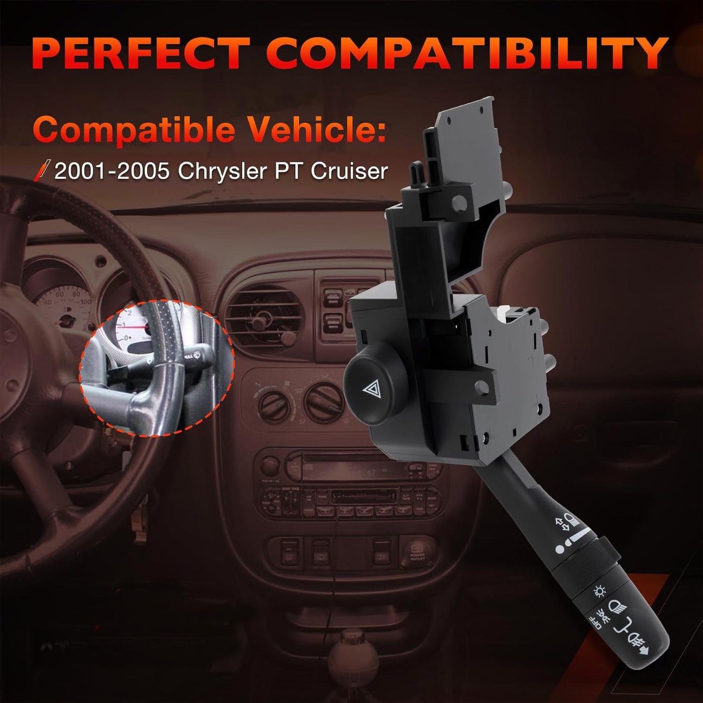 2330840 Turn Signal Wiper Hazard Light Switch Fit 2001-2005 Chrysler PT Cruiser