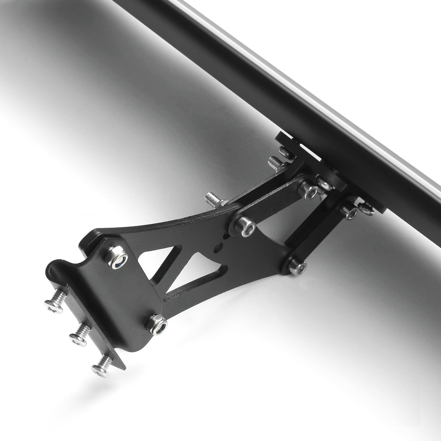 Adjust 53" No Drilling GT Rear Truck Wing Racingpoiler Aluminum Universal BLK