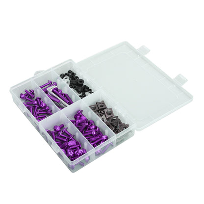 177x Fairing Fender Fastener Kit Body Screws Bolts Washers Motorcycle Purple