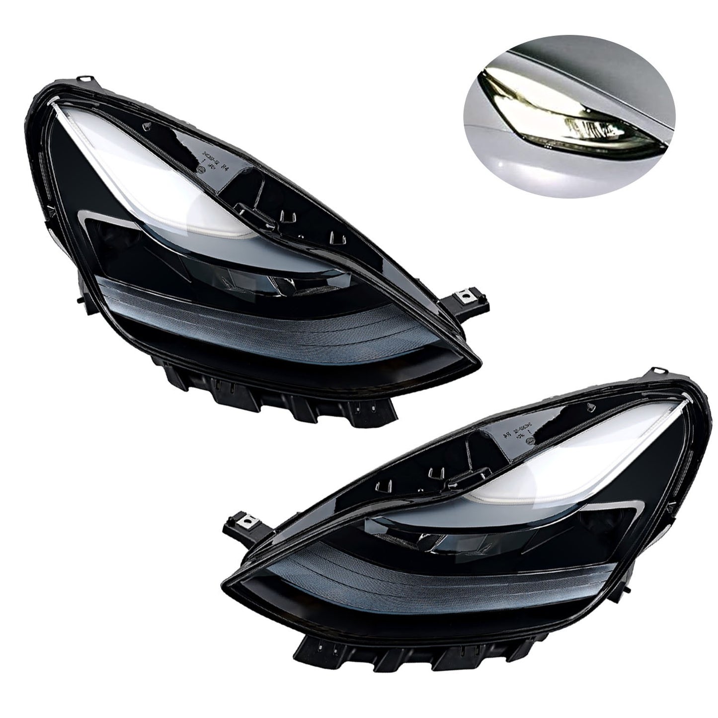2X Driver & Passenger LED Head light lamp For 21-23 Tesla Model 3 Y 1514952-00-C