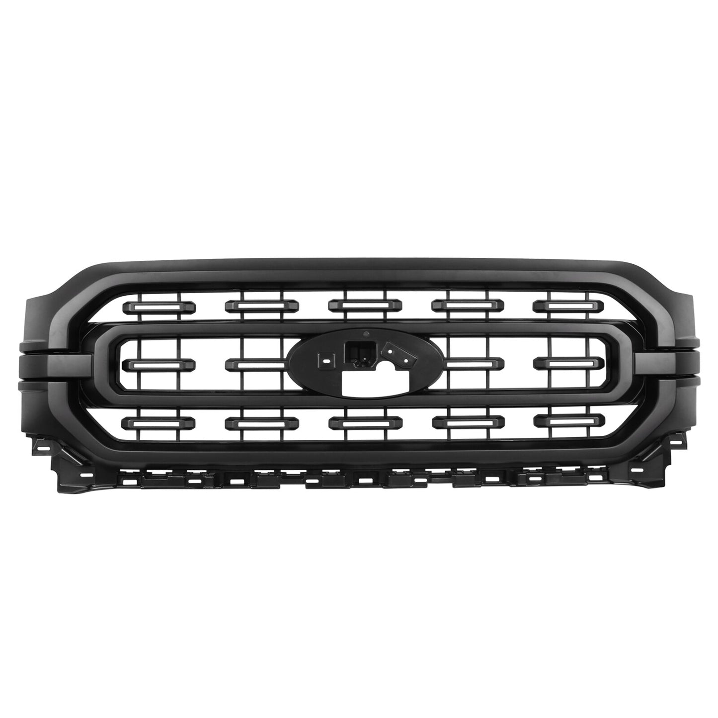 Matte Black Front Bumper Upper Grill Grille For 2021 2022 2023 Ford F-150 XLT