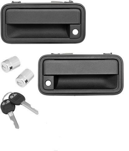 Metal Exterior Door Handle w/ Lock Cylinder & Keys For 1988-2000 Chevy GMC C1500