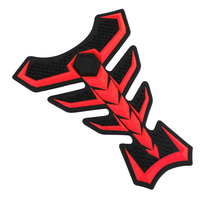 3D Rubber Universal Motorcycle Fuel Gas Tank Pad Protector Decal Sticker Red