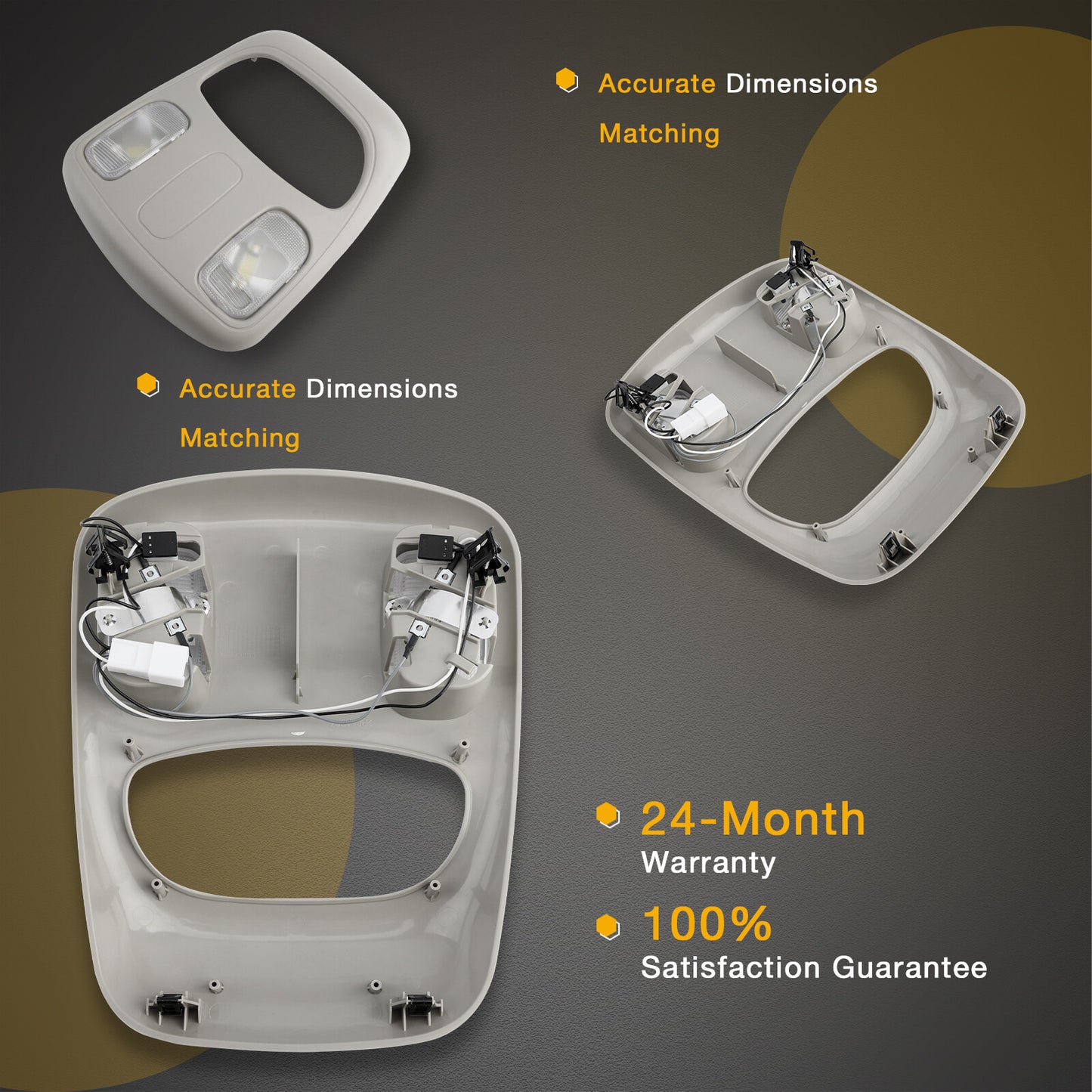 Overhead Console Housing Reading Light for 02-10 Ram 1500 2500 3500 1DK78BD1AA