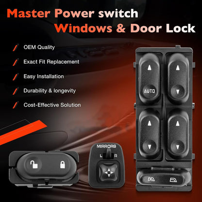 Power Window Door Lock Mirror Switch Fit 02-05 Ford F-250 F-350 F-450 Excursion