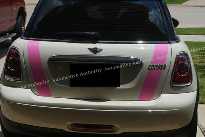 DUAL 4" VINYL RALLY STRIPES RACING STRIPE + BONUS KIT For PINK MINI COOPER S