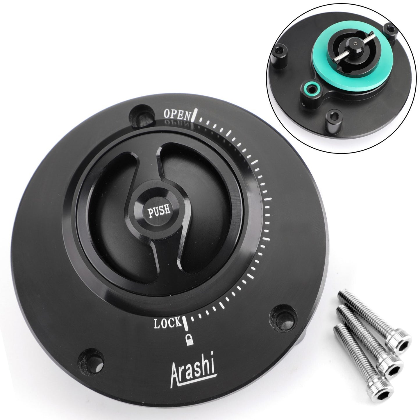 Black Fuel Gas Tank Cap Fit for Yamaha YZF R1 R1M 04-17 YZF R6 03-16