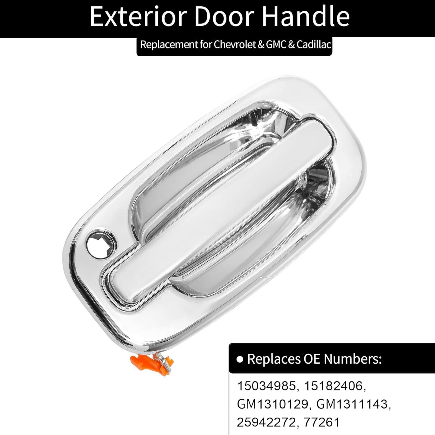 2X Exterior Door Handles Fit 1999-07 Chevy Silverado GMC Yukon Cadillac 15034985