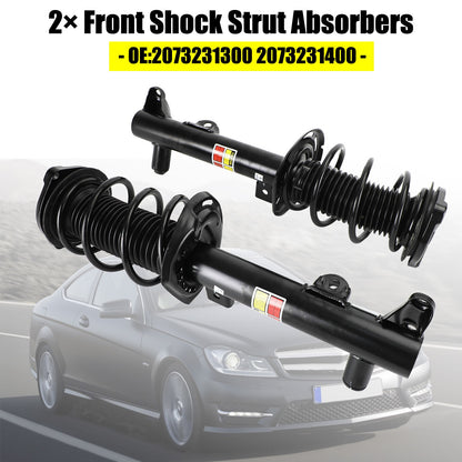 2×Front Shock Strut Absorbers for Mercedes-Benz C E Class 2073231300/2073231400