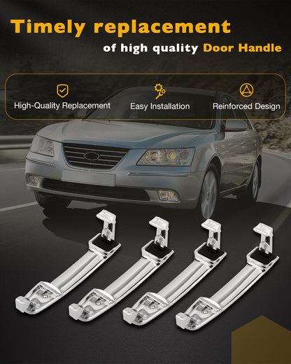 Exterior Outside Door Handle Set Passenger Driver Side For 05-10 Hyundai Sonata