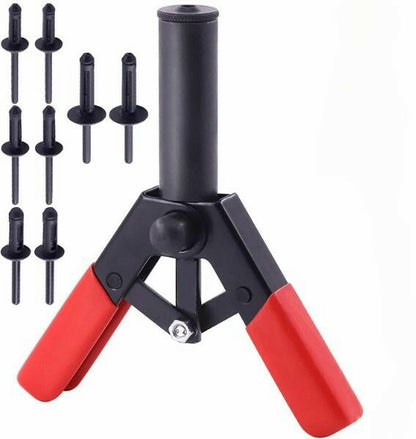41 PCs ASSORTED PLASTIC RIVETER RIVET GUN QUICK SET HAND TOOL W/ 40 POLY RIVETS