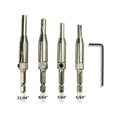 7pcs Self Centering Hinge Hardware Drill Bit Set Pilot Hole Guides Door Window