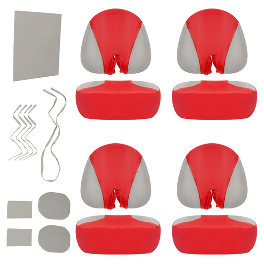 Solid Spare PVC Red Gray Full Set Seat Covers For Sea-Doo Speedster 150 2007-2011 2008 2009