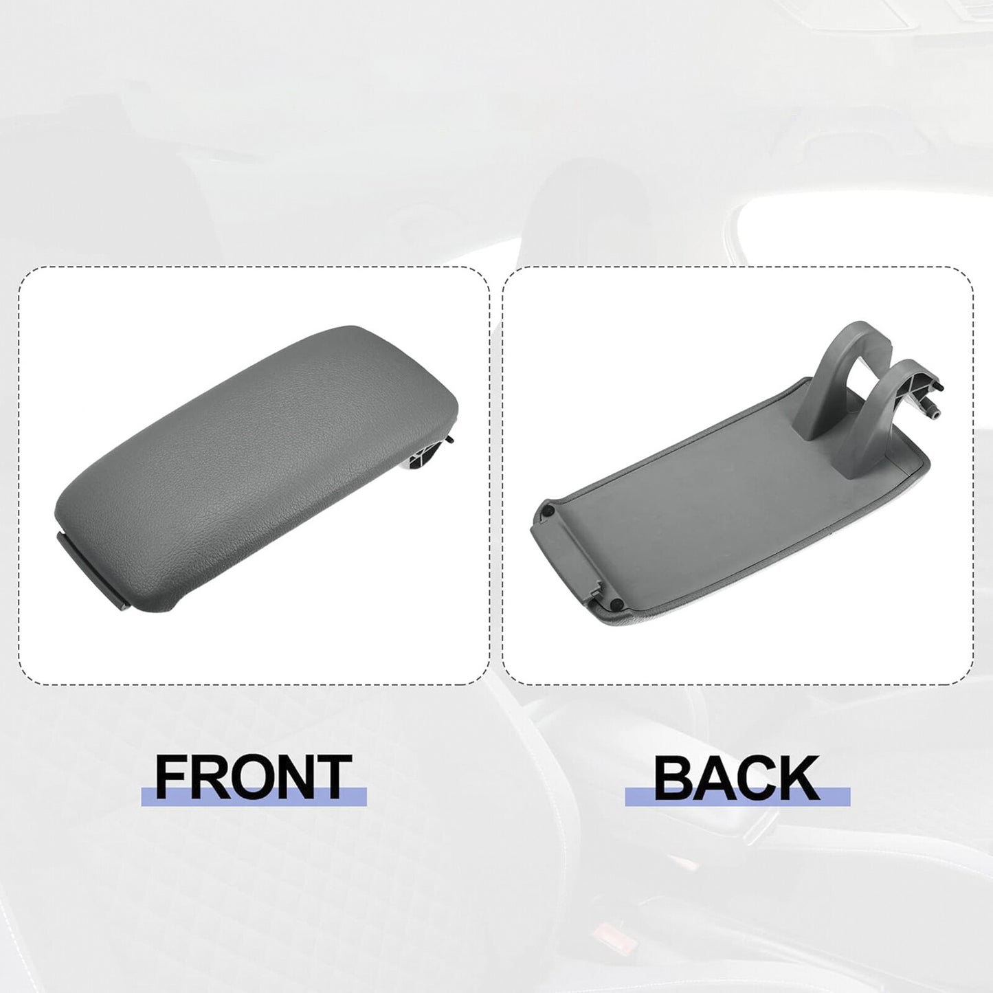 Gray Leather Armrest Centre Console Lid For Audi A4 B6 B7 2001-2008 8E0864245E