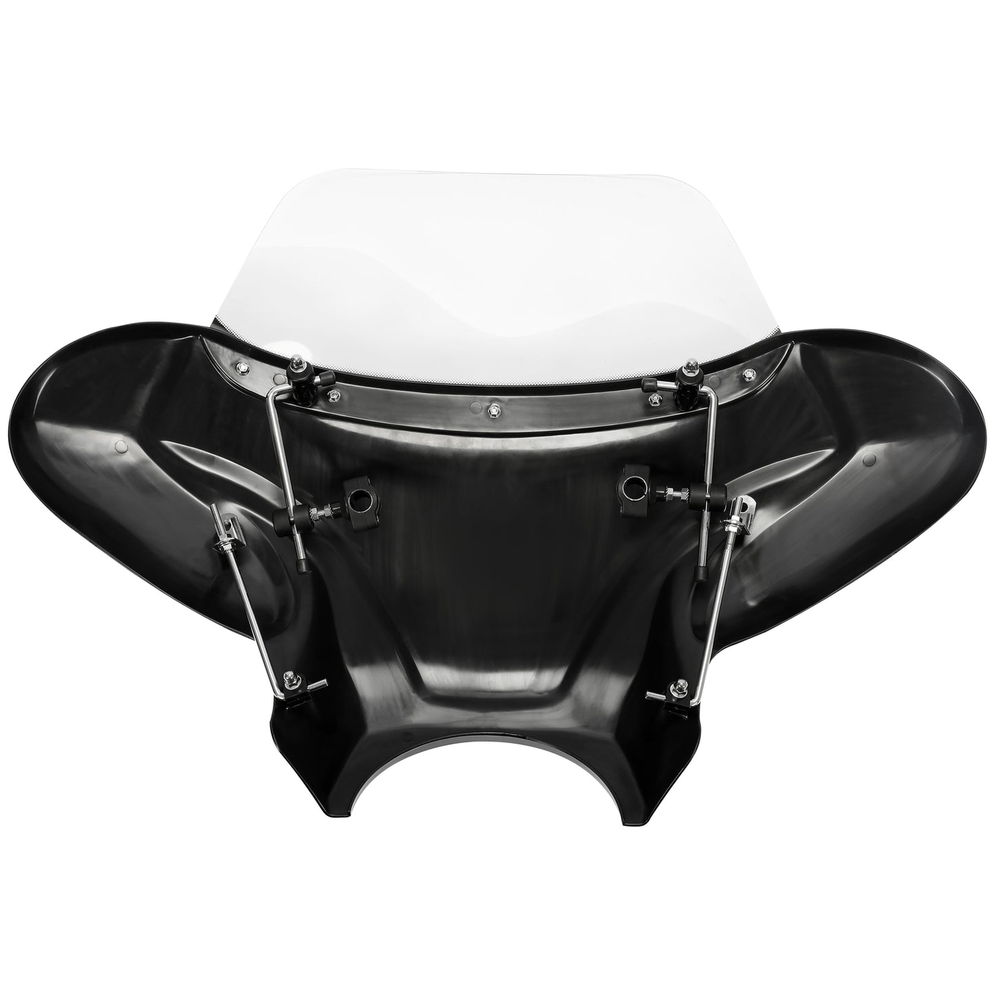 Solid Spare Fits Harley Yamaha Honda Motorcycle Front Batwing Fairing Windshield, ABS