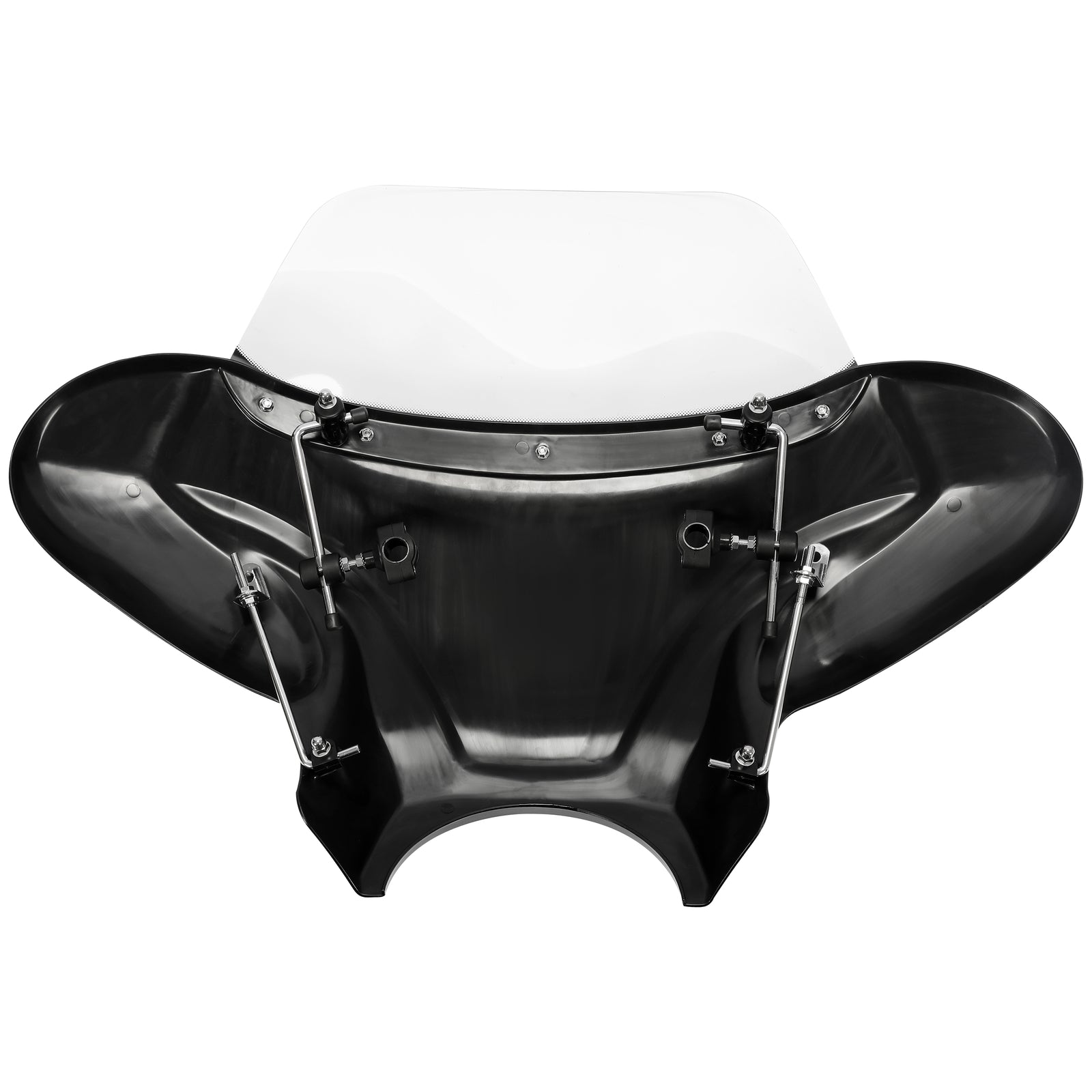 Solid Spare Fits Harley Yamaha Honda Motorcycle Front Batwing Fairing Windshield, ABS