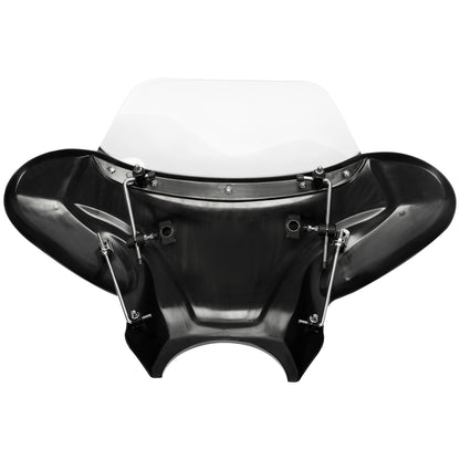 Solid Spare Fits Harley Yamaha Honda Motorcycle Front Batwing Fairing Windshield, ABS
