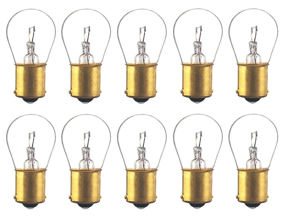 Solid Spare 10 Pack - 1156 P21W 12v Light Bulb Car Brake Stop Signal Turn Reverse Tail BA15S