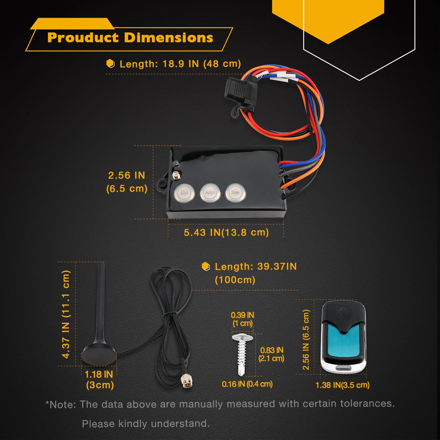 G3-H01 Dump Trailer Wireless Remote Control System Kit Hydraulic Lift Winch Tilt