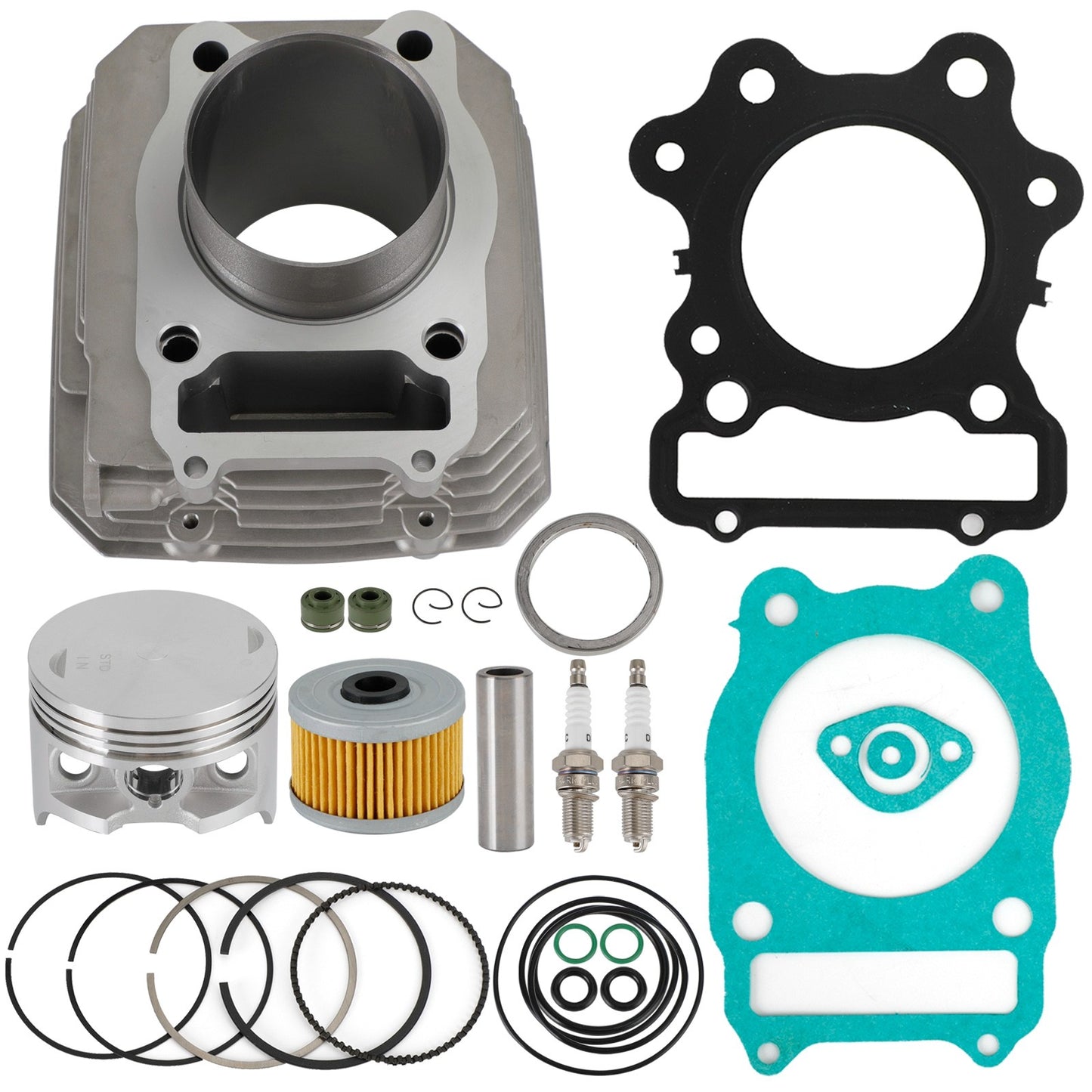 COMPLETE TOP END CYLINDER KIT FOR HONDA ATV TRX 300 FOURTRAX, FW 1988-2000