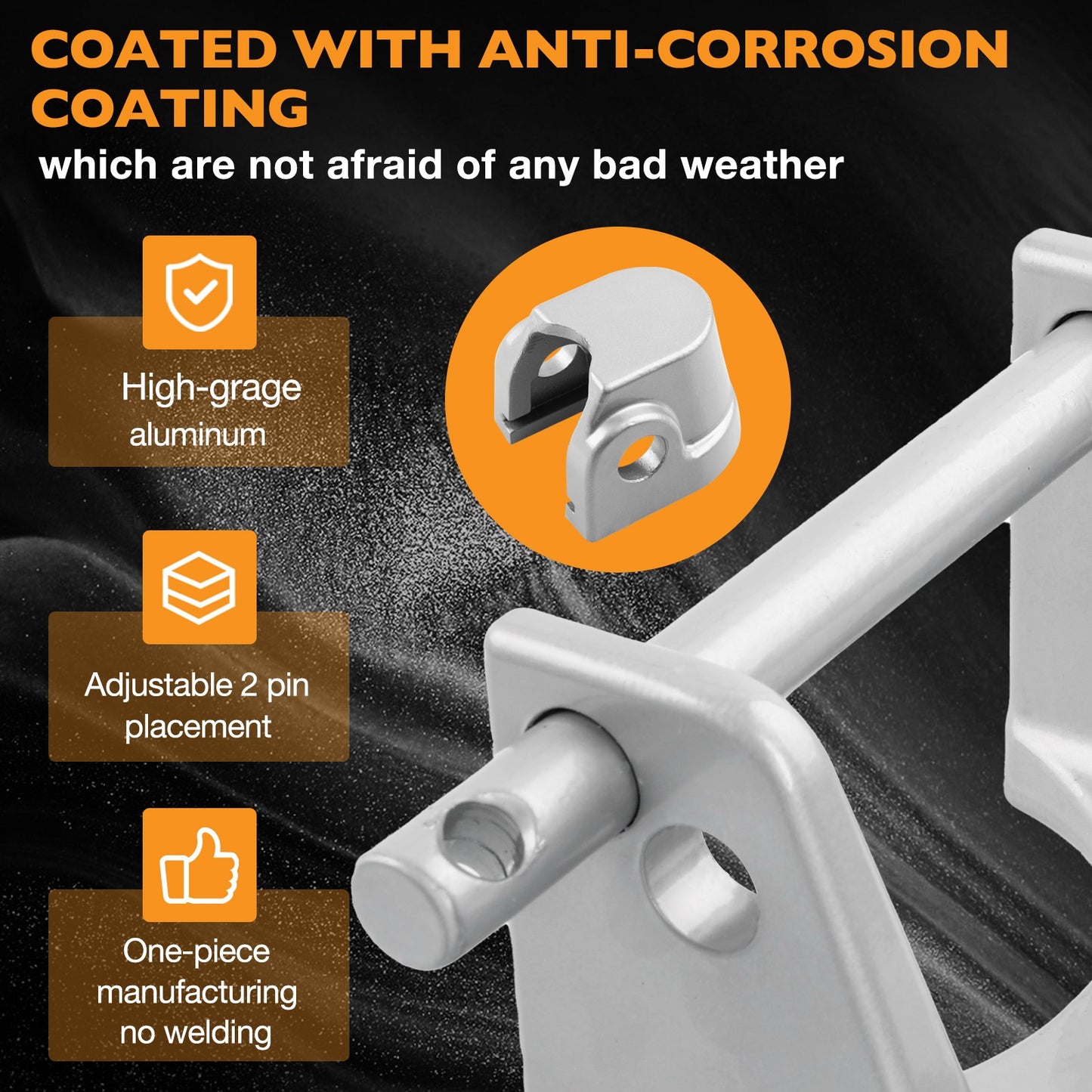 Gooseneck Trailer Hitch Lock w/ 2x key lock For RV Heavy Duty Trailers Silver