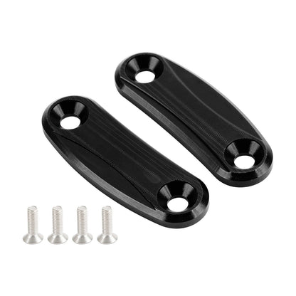 ALUMINUM REAR VIEW MIRROR HOLE CAPS BLACK FOR KAWASAKI ZX10R ZX-10R 2011 > 2015