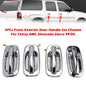 4PCs Front Exterior Door Handle Set Chrome For Chevy GMC Silverado 99-06