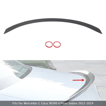Carbon Fiber Look Rear Spoiler Wing For Mercedes Benz W206 C63S Style 2022+