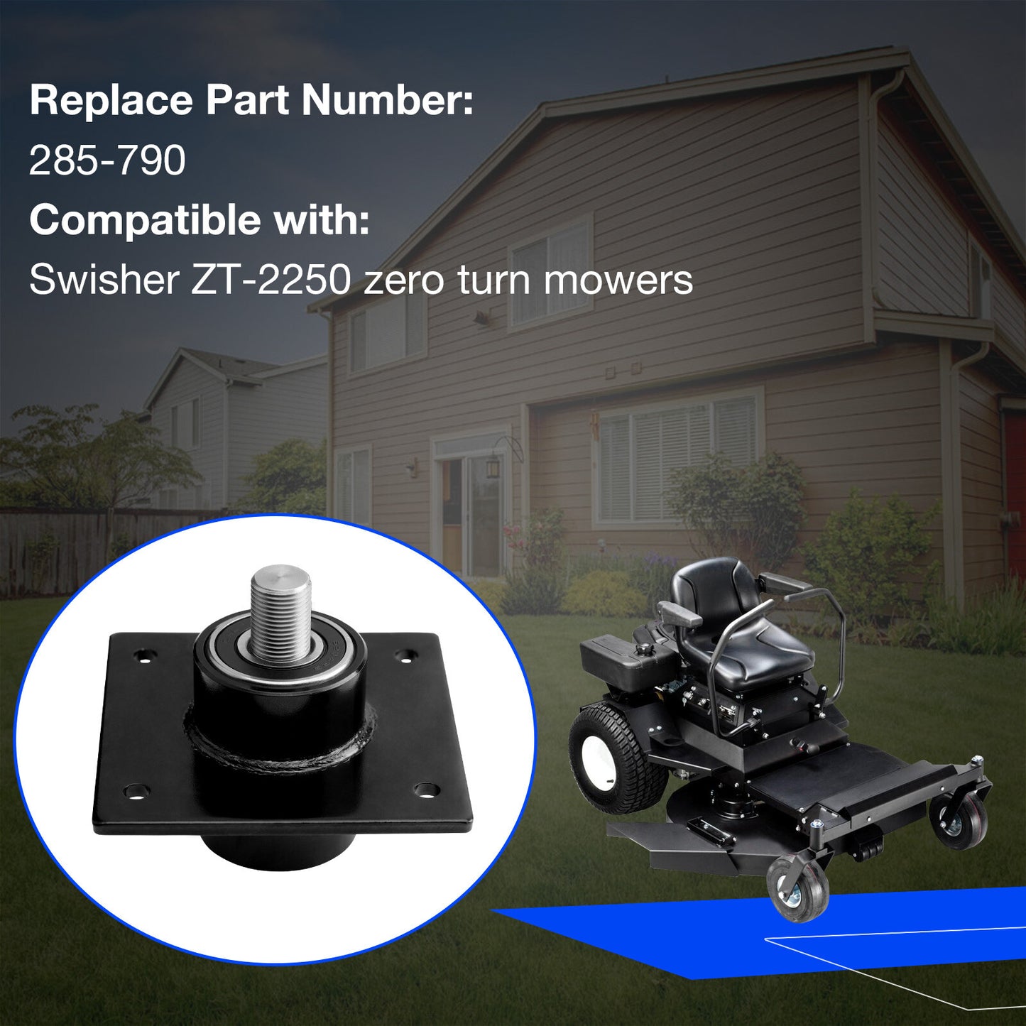 704177 Blade Drive Spindle for Swisher Pull Behind Mower Replaces 9018 Driver