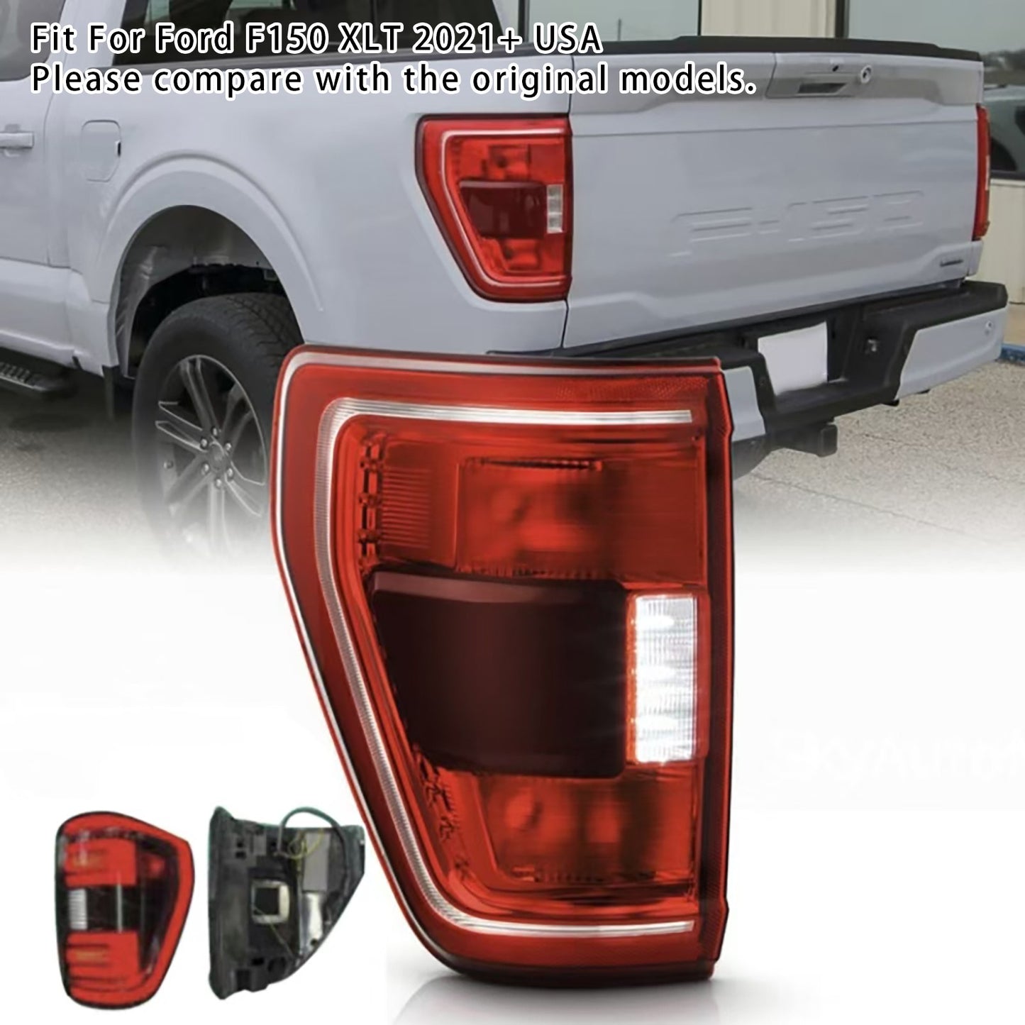 Left & Right Tail Light  Incandescent Upgrade Raptor Style LED For Ford F150 21+