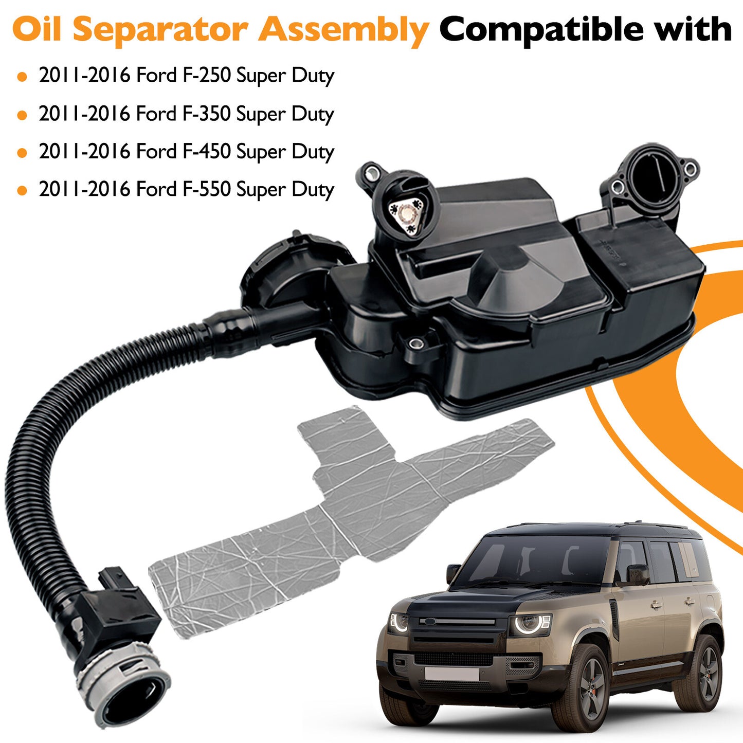 Crankcase PCV CCV Oil Separator Assy For 2011-16 Ford F250 F350 F450 6.7L Diesel