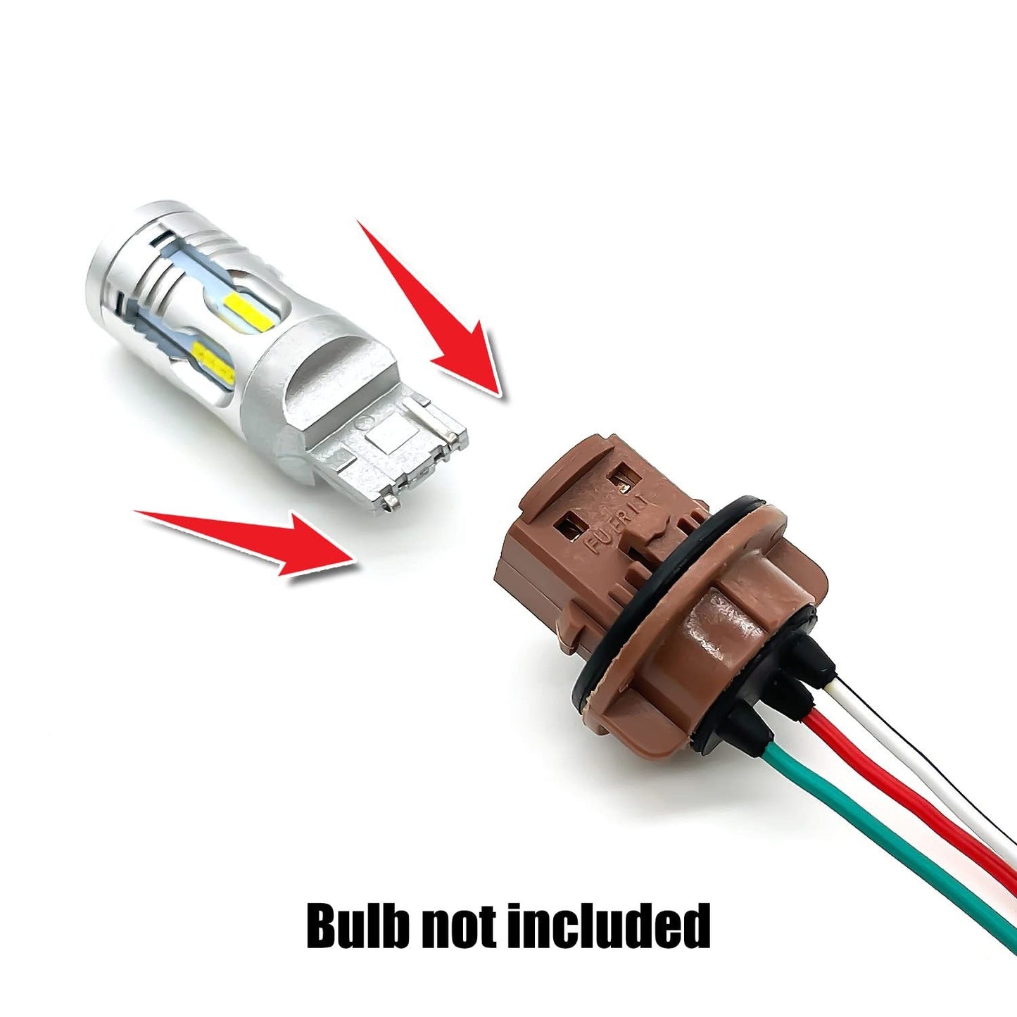 Universal Pigtail Wire Female Socket 7443 Two Harness Front Turn Signal Lamp
